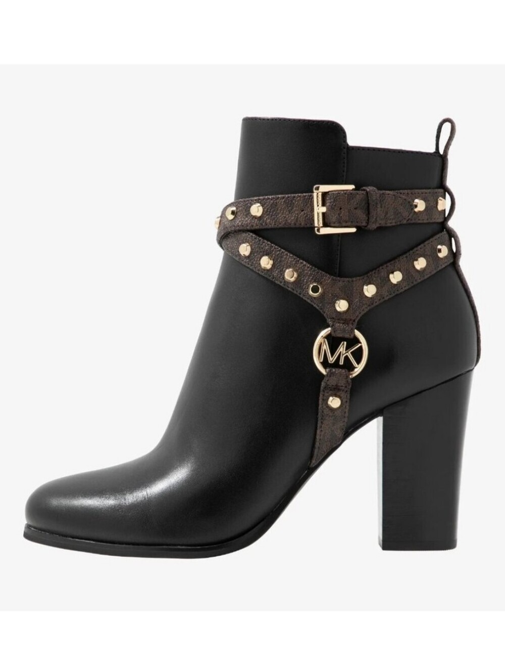 Michael Kors Preston Studded Leather Ankle Boots Size 8
